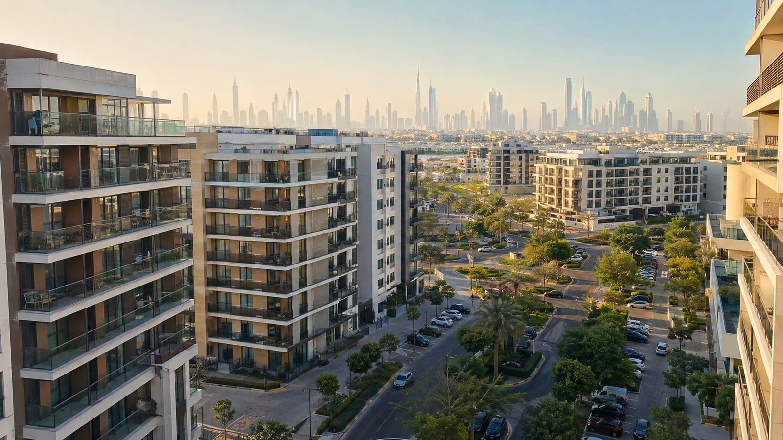 Jumeirah Village Circle apartments representing Dubai rental property investment for Perth investors