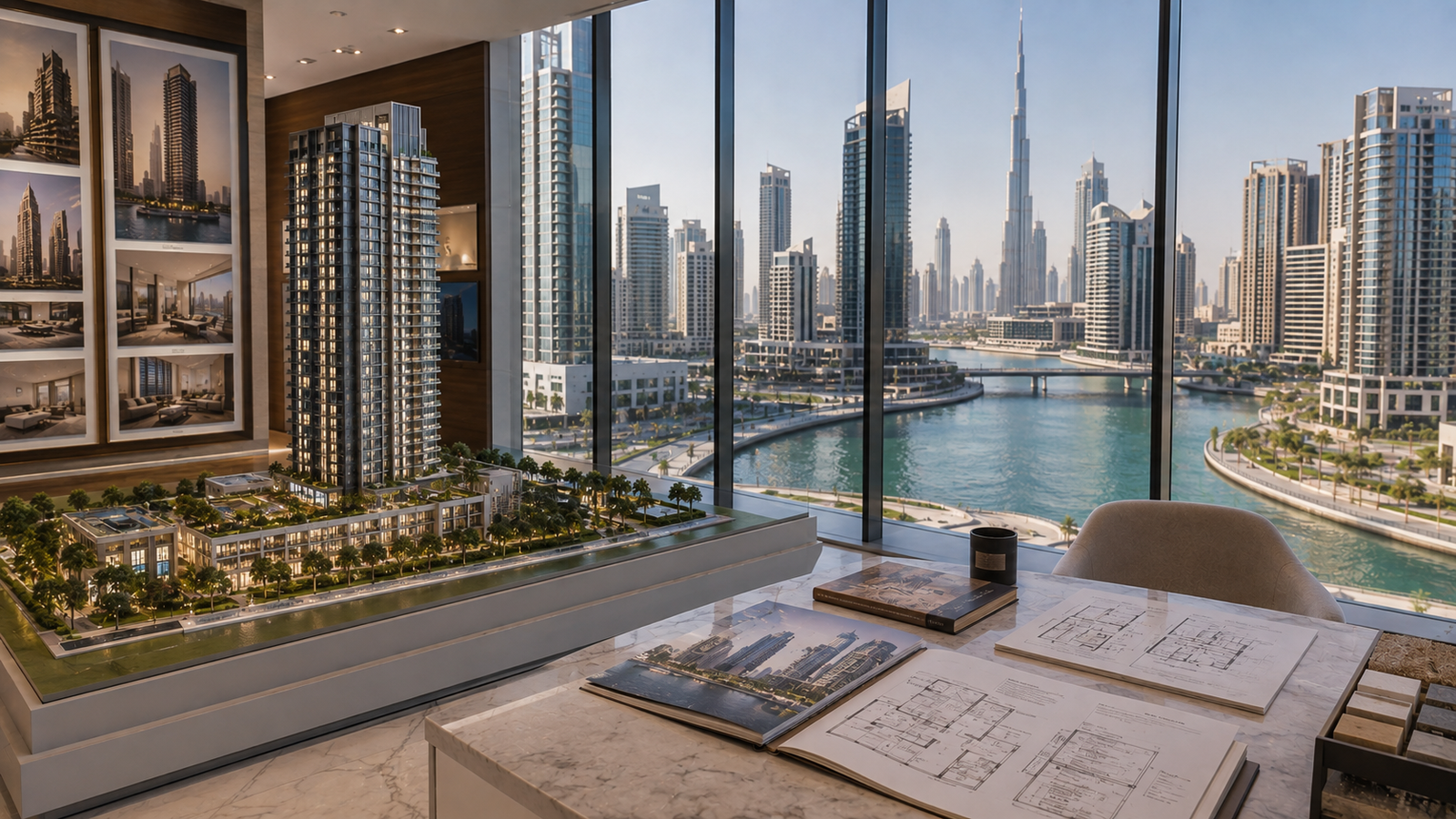 Dubai property sales gallery representing project selection and the buying process for Perth investors