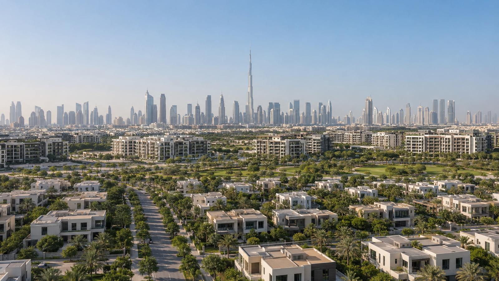 Dubai Hills and central Dubai skyline representing different property communities for Perth investors