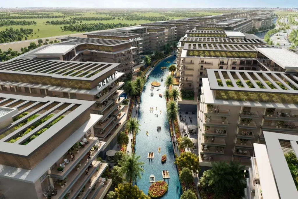 Luxury waterfront towers in Dubai Marina showcasing premium developments featured at Dubai Property Show Perth 2026.